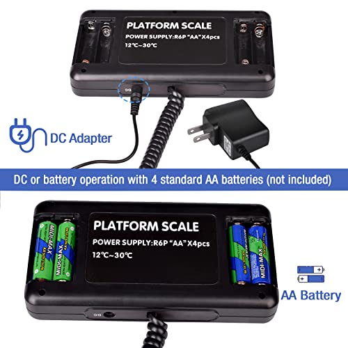 Large 440Lbs Shipping Scale, 15"X 12" Platform Heavy Duty Stainless Steel Platform For Postal Industrial Floor Busniess Office Home Warehouse Package Lugggage #TOP3