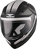 Chin curtain Vemar Ghibli base integrale moto casco nero opaco/Argento/bianco