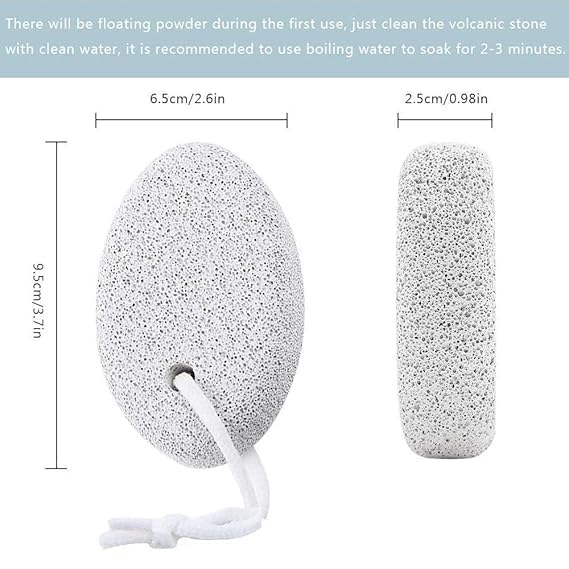 Image of Beauty Pumice Stone Natural Lava Pumice Stone for Feet /Hand, Small Callus Remover /Foot Scrubber Stone for Men /Women (2 Pcs Pumic Stone Medium Size Multicolor)