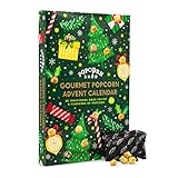 Popcorn Shed Gourmet Popcorn Weihnachts Adventskalender 2022, 24 Tage Popcorn - 6 Luxus Geschmacksrichtungen, vegan und glutenfrei Feinschmecker Geschenk, Nicht Schokolade Weinachtskalendener
