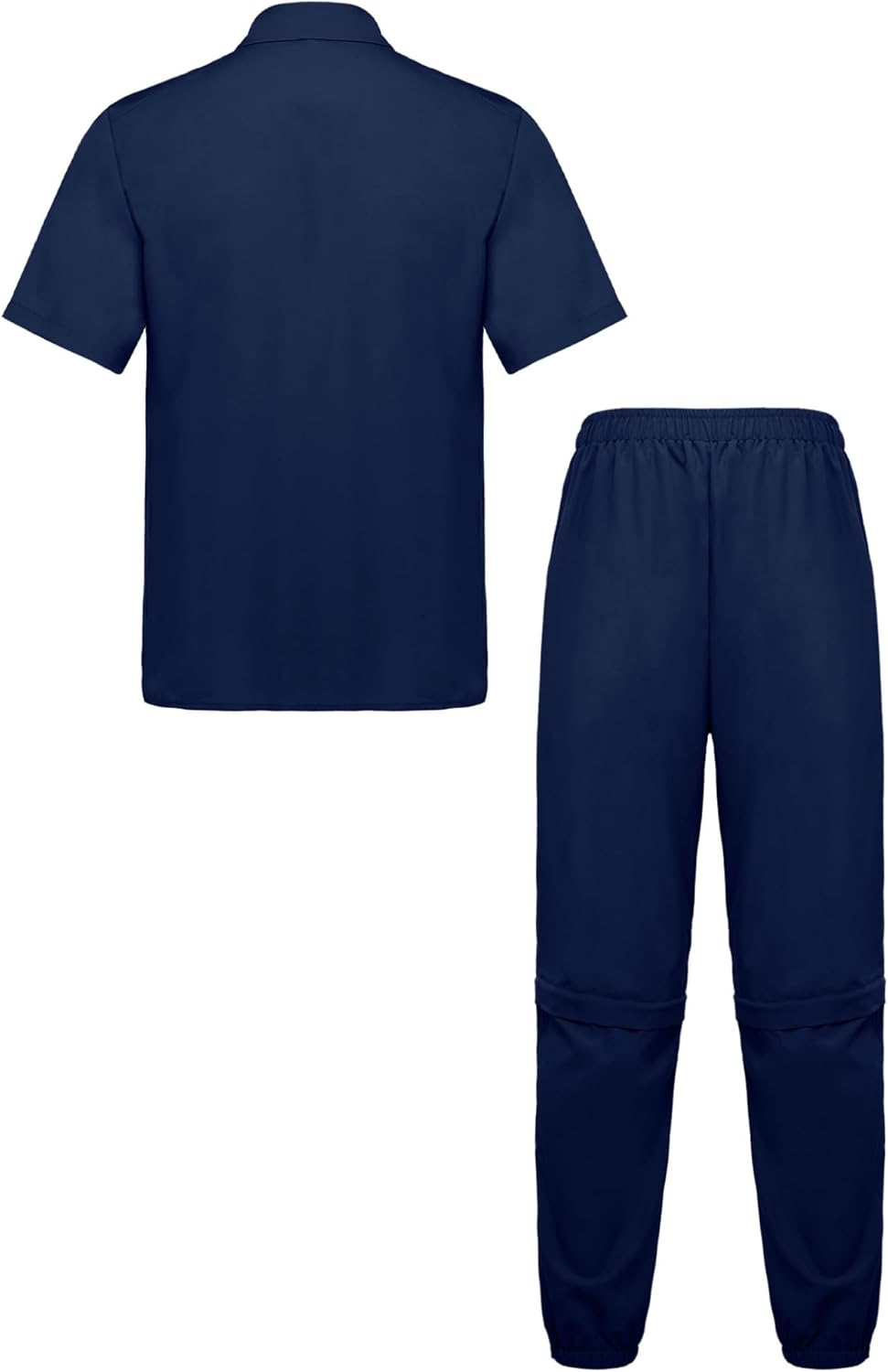 ACSUSS Mens Button Surgery Shirt Tear Away Trouser for Leg Nursing Patient Clothing Adaptive Hospital Gown Set