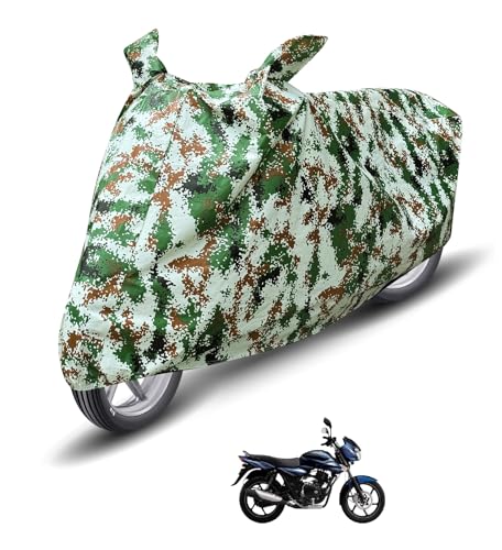 Image of Auto Hub Waterproof Bike Cover Compatible with Bajaj Discover 135 Dustproof, UV Protection Two Wheeler Bike Discover 135 Cover - Forest