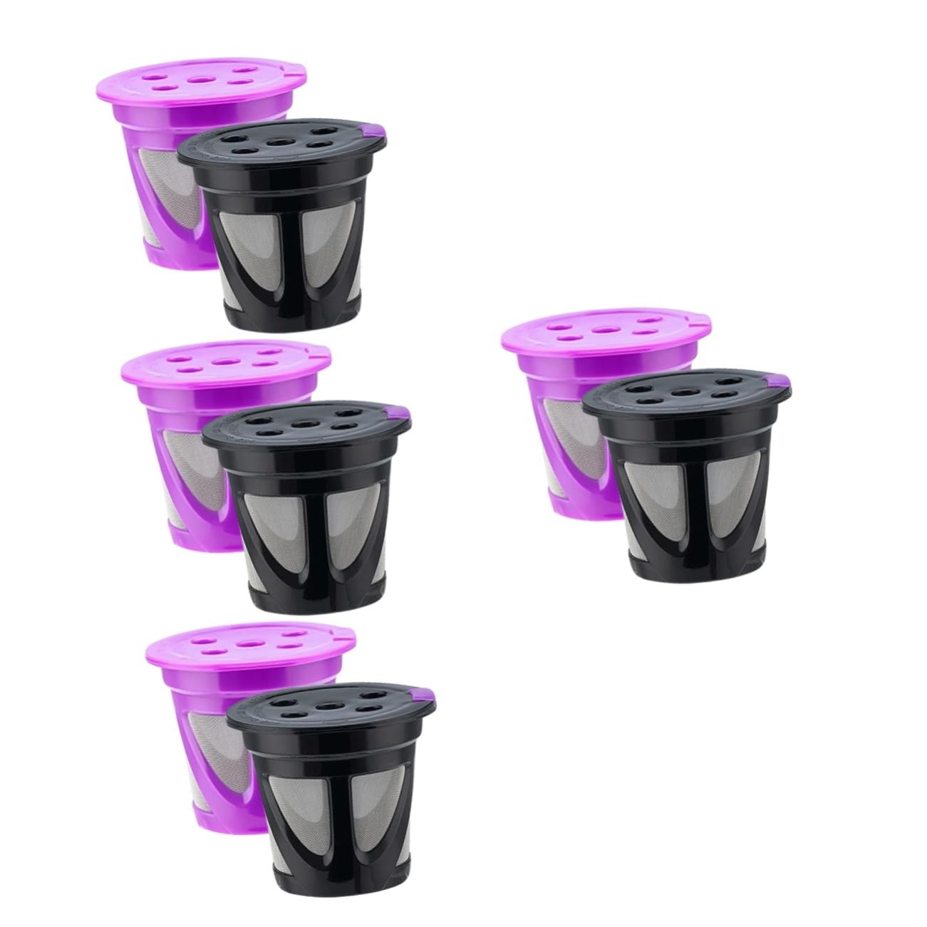 Cabilock 8piezas Filtros De Café Reutilizables De Inoxidable Accesorios Para Cafeteras De Café Compatibles Filtro De Espresso Para Sabores Exquisitos