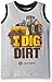 John Deere Little Boys' I Dig Dirt Muscle Tee, Heather Grey/Black, 7