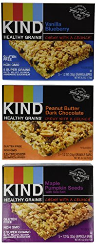 KIND Healthy Grains Bars Three Flavor Variety Pack, 15 Count