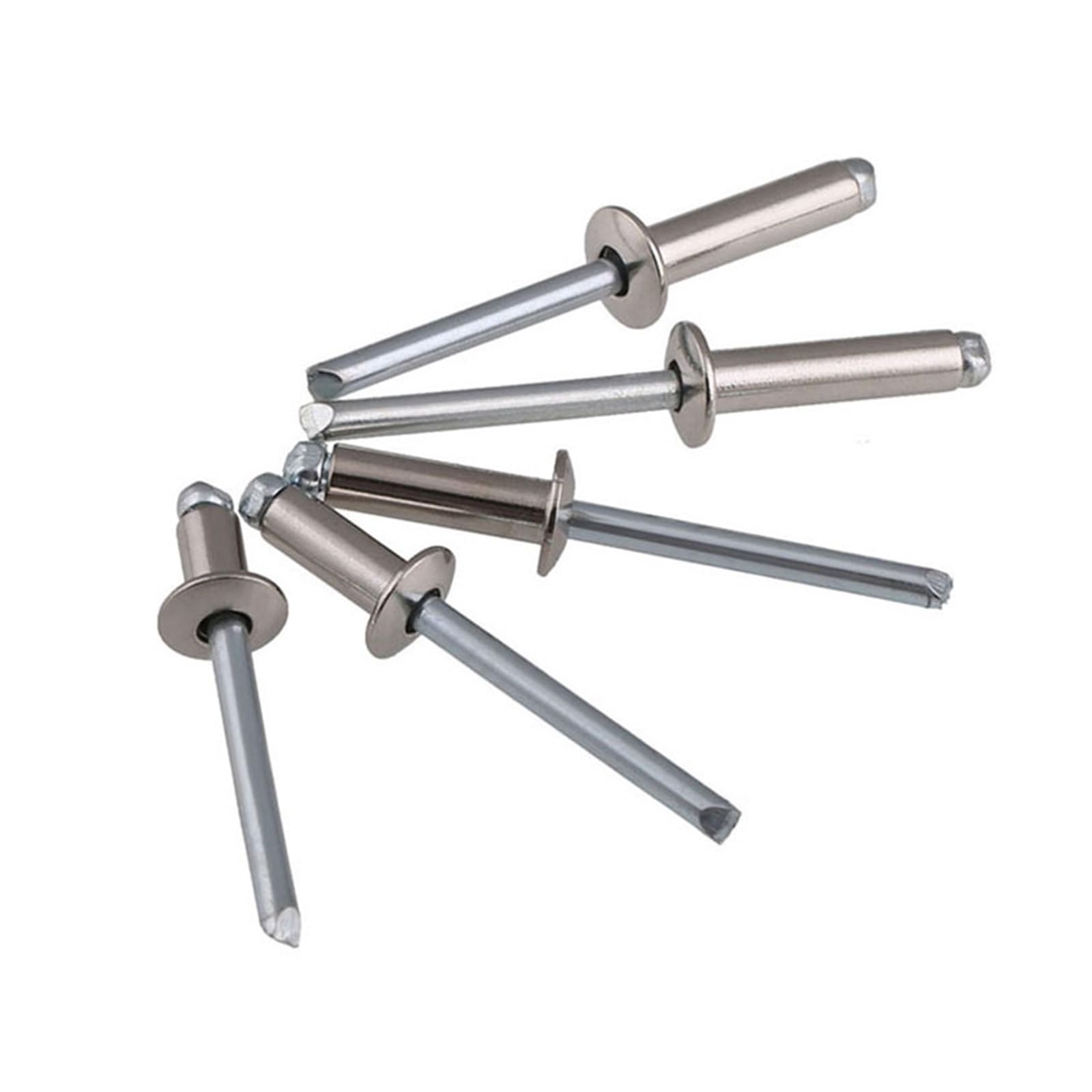 Rivets aveugles en aluminium, 50 rivets aveugles à tête ronde à mandrin de rupture rond GB/T12618 M4/M5(M5X14)