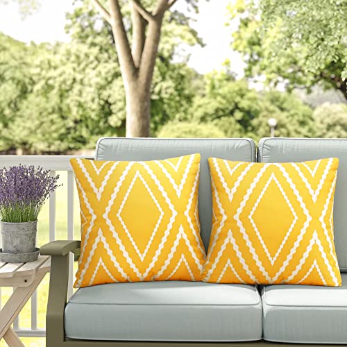 Brighten Up Your Patio with Yellow Outdoor Pillow Covers