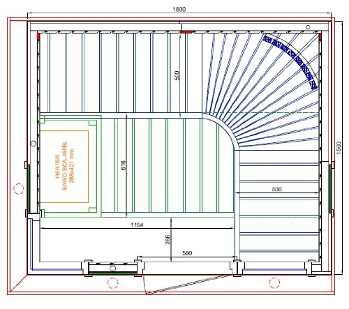 Sauna dal design raffinato e moderno (150x180)