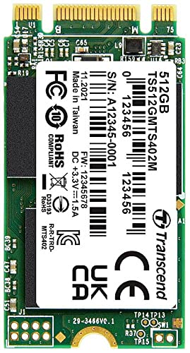Transcend MTS402M 512GB M.2 PCIe NVMe SSD 2242 SATA III Retail TS512GMTS402M