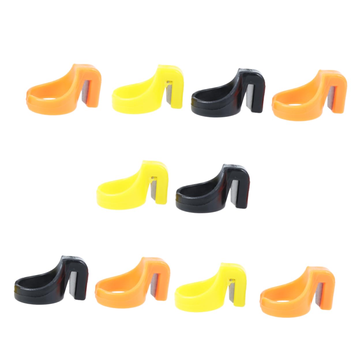 HAWILLOSCH Quilting Helper 10pcs Plastic Ring Cutters Thread Ring Cutters for Yarn Floss Easy-fit Finger Tool Durable Safe Material Random Color