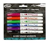 The Board Dudes Dry Erase Marker 6 Color Set Medium Point Non-Toxic