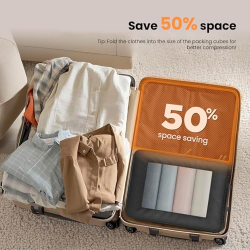 AUGOSTA 8 Set Compression Packing Cubes for Travel Suitcase Organizer Travel Essentials for Backpack Luggage Organizer Bags for Carry on4