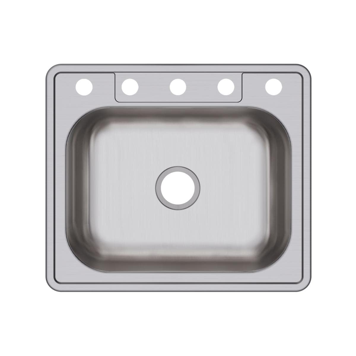 Elkay D125215 22 Gauge Stainless Steel Single Bowl Top Mount Kitchen Sink, 25 x 21.25 x 6.5"