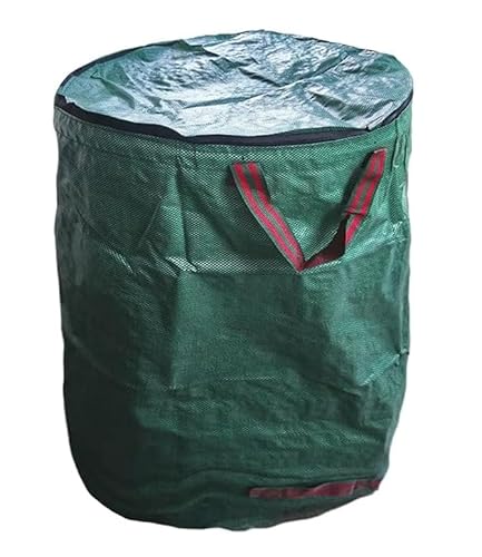 YSOLDA Sacs à déchets de jardin robustes avec poignées/sac à déchets de pelouse grande capacité avec couvercle/pour ramasser les mauvaises herbes du jardin (272 L)