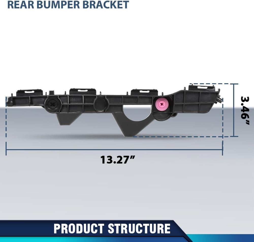 PIT66 Rear Bumper Retainer Brackets Set 2 PCS Compatible with Toyota RAV4 2016-2018 521550R050, 521560R050, TO1143121, TO1142121