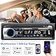Autoradio Bluetooth 5.0, 4x60W 1 Din AM/FM Auto Radio mit Freisprechfunktion, Stereo-Sound mit Uhr/Fernbedienung/Doppel-USB/LCD Bildschirm Unterstützt 2 USB/AUX/SD/TF/EQ/DSP