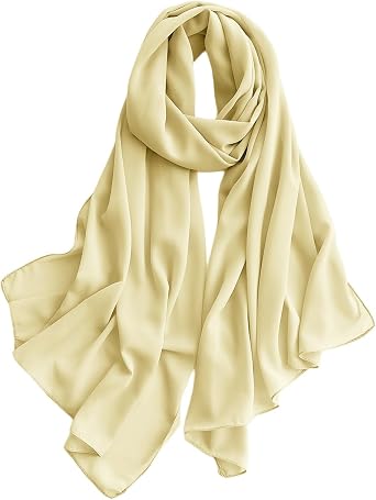 Harewom Long Sheer Chiffon Hijab Scarf for Women, Lightweight Shawl Wrap
