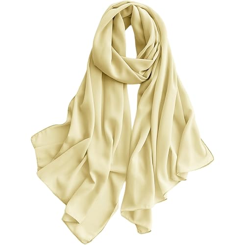 Chiffon Hijab for Women Sheer Shawl and Wraps for Wedding Bridal Scarves Summer Lightweight Sun-proof Scarf