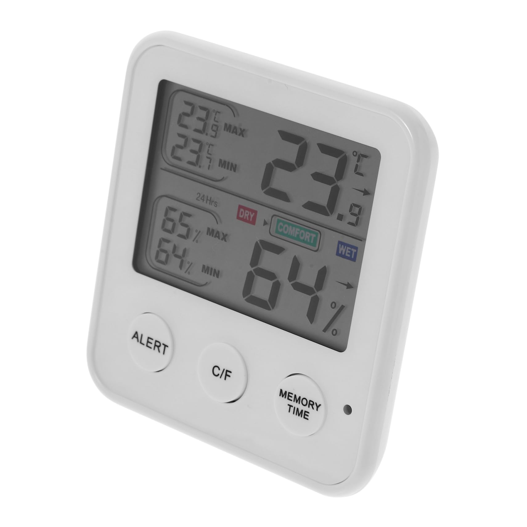 POPETPOP Room Digital Hygrothermograph Accurate Indoor Thermometer Humidity Monitor for Home High Precision Display Compact Design No Battery Included