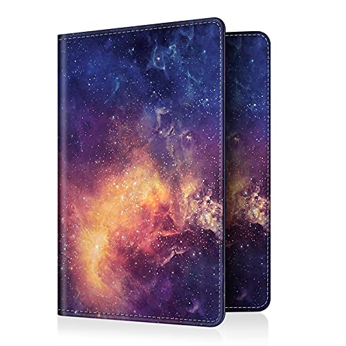 FINTIE Funda de Pasaporte   Cartera con Bloqueo RFID para Pasaporte, Tarjeta Crédito/Visita/Médica, Pases de Embarque   Galaxia