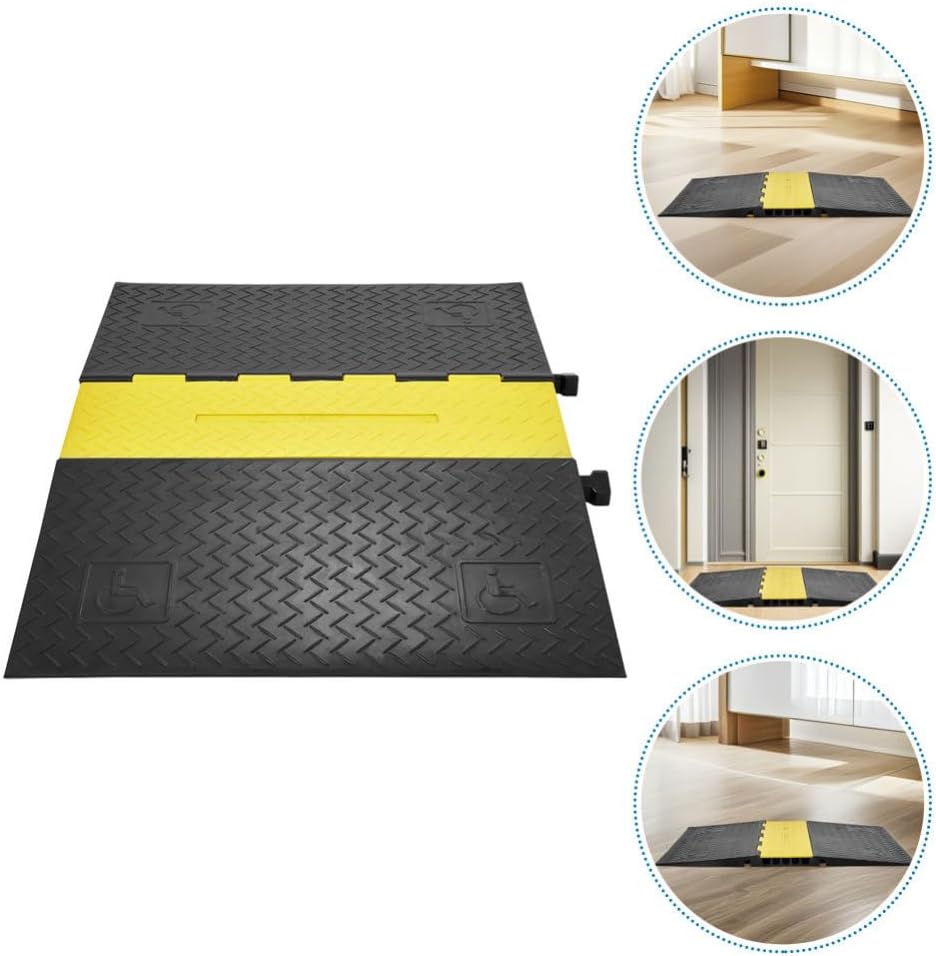 NOLITOY Cable Protector 5-Channel Heavy Duty Cord Cover - 22000lbs Capacity Floor Cord Protector - Floor Wire Concealer Easy to for Home Office Warehouse