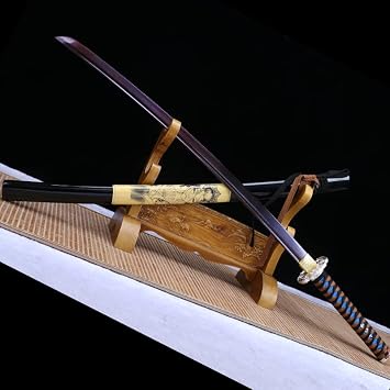 Zhmyyxgs Japanese Katanas Handmade 1060 High Carbon Steel Blade Sharp Iron Tusba