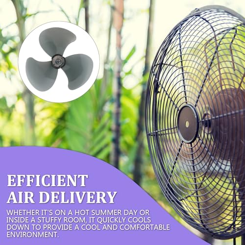 LCJAOF 16 Inch Plastic Fan Blades Universal Household Standing Fans and Table Fans Replacement Part for Standing Pedestal Fans and Table Fans (Black, 3 Leaves)