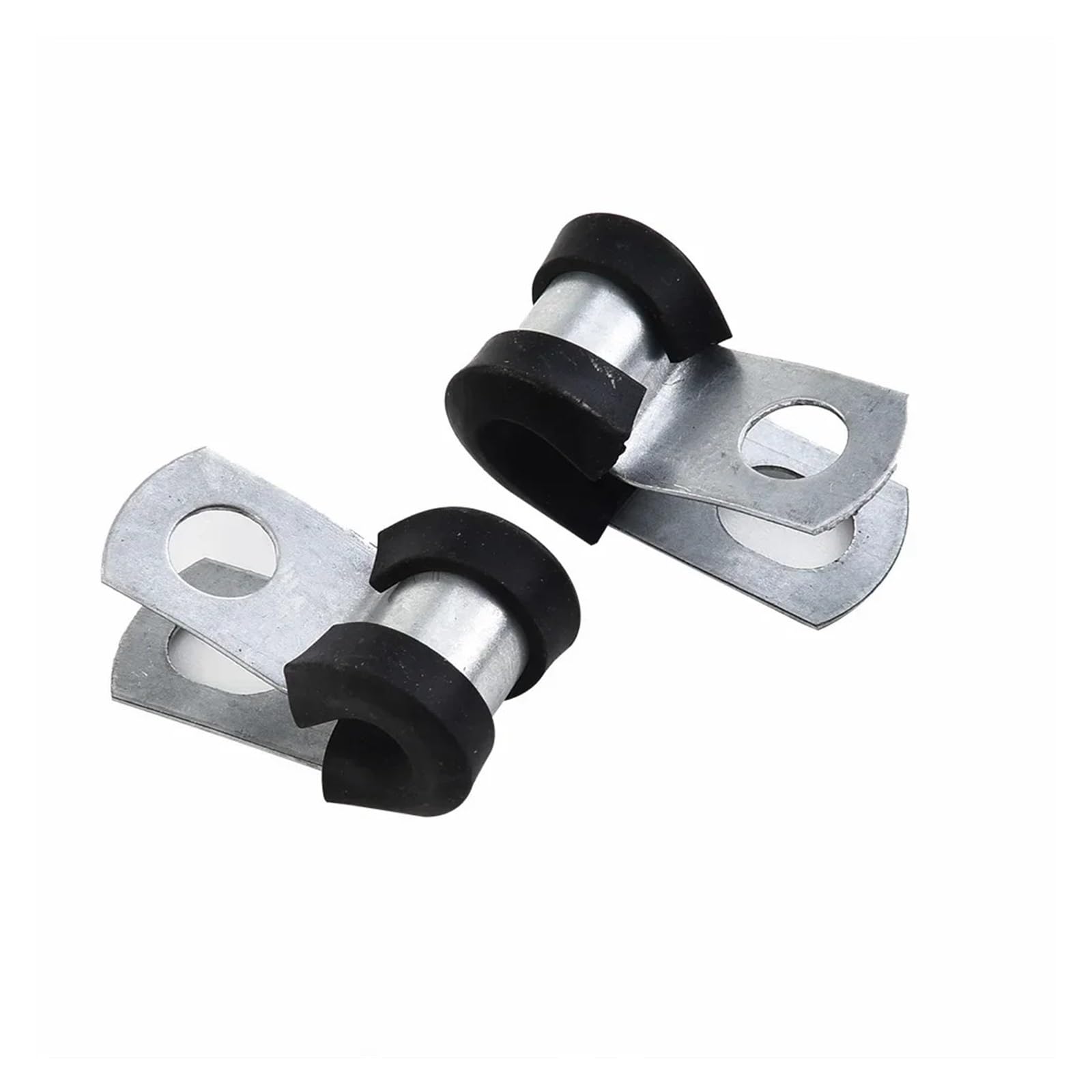 KXFVYNE 12pcs Metal P Clips Rubber Lined Wiring Hose Pipe Clamp Camper Hydraulic 3/16" Brake Gas Line Fixing Cramp