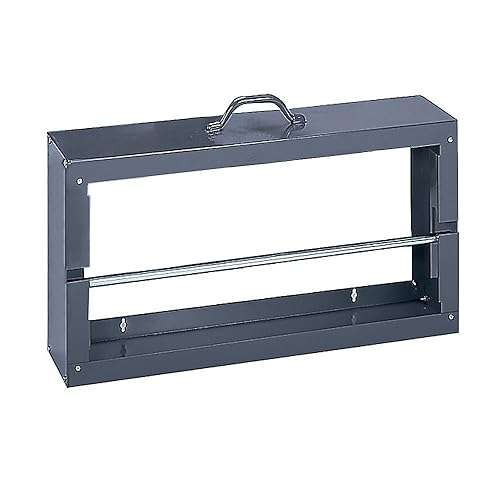 Durham Estante de carrete de alambre de acero laminado en frío gris 383-95 con una sola varilla, 26-18 pulgadas de ancho x 10-38 pulgadas de alto x