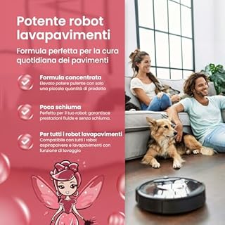 Mrs. SHINY - Detersivo per lavapavimenti con fragranza di magnolia - Pulizia senza striature e asciugatura rapida - Compatibile con vari modelli di lavapavimenti - 750 ml