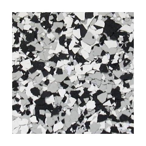 The Original Color Chips Decorative Floor Coating Flakes, Black Marble Blend, 1/4", per lb Cover