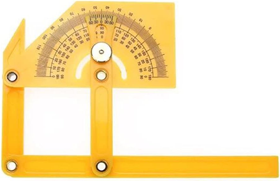 Protractor and Angle Finder Woodworking Measurement Tool 0° to 180° Woodworking Angle Ruler Plastic Protractor