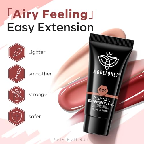 Image of modelones Poly Nail Gel Set 6 Colors Jelly Brown Skin Tones Neutral