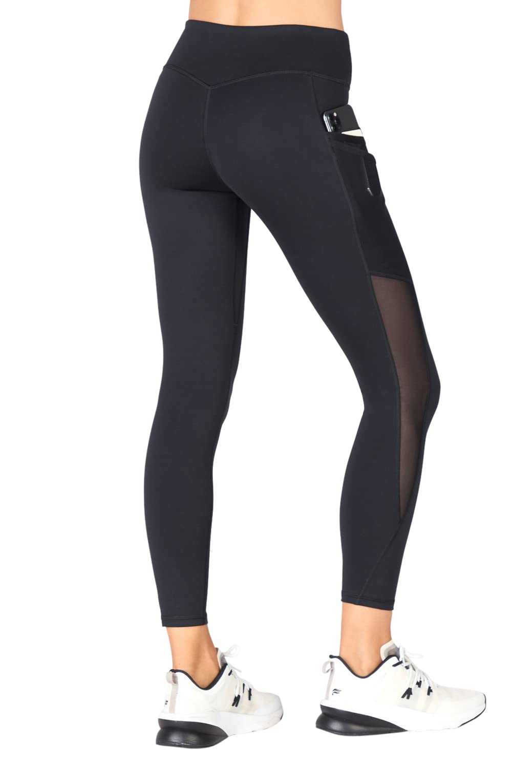 Photo 1 of Fabletics Women's Trinity Motion365® Mid-Rise 7/8 Legging, Workout, Yoga, High Compression, Breathable Regular X-Small Black