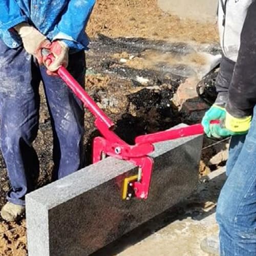 Scissor Carrying Clamps 2.4-11.8 In Opening Adjustable, X-Shaped Stone Lifting Clamps Heavy Duty Steel Lifter with Rubber-lined, Slate Brick Blocks Timber Vertical Clamp(Lifting Weight 260 KG(573 LBS)