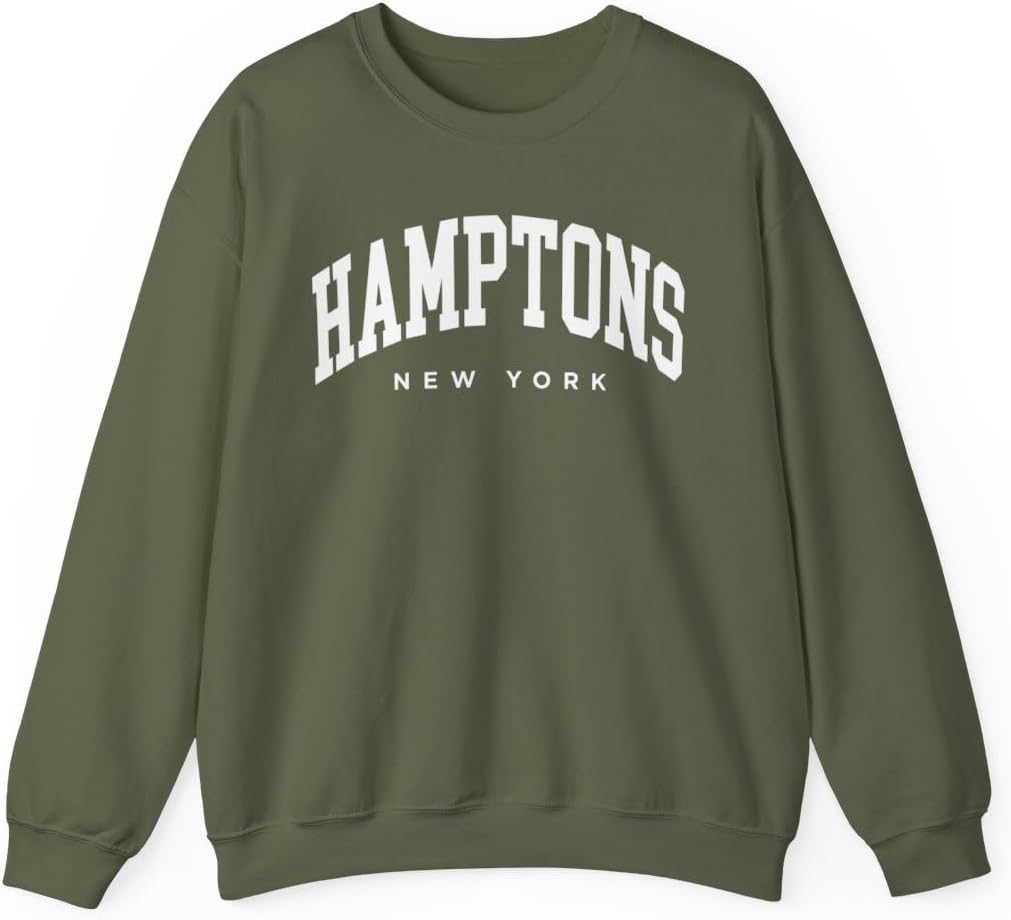 Hamptons New York Adult Unisex Crewneck Sweatshirt
