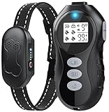 Adjustable Dog Training Collar with Remote Control, IPX7 Waterproof & Security Lock Design, 4 Safe Training Modes Rechargeable Collar for Small Medium Large Breeds