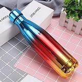 Botella termo de acero inoxidable al vacío: hielo o caliente, puede elegir. La función de aislamiento de doble pared puede mantener la temperatura en el interior sin verse afectada por la temperatura exterior. Este elegante compañero puede garantizar que su bebida se mantenga caliente durante 6 horas o fría durante 12 horas;