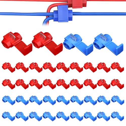 KYLOS Juego De Conectores De Derivación De 40 Piezas, Ladrón De Coches, Acoplador Rápido, Tirador De Cable, Conector De Cable Rápido, Conector Rápido Conector De Cable