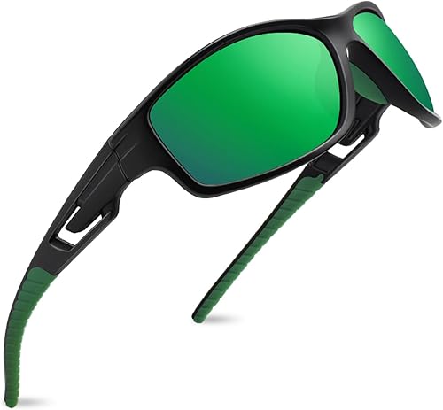 MAXJULI Gafas de sol polarizadas deportivas para hombres y mujeres Tr90 marco para correr pesca béisbol conducción MJ8013