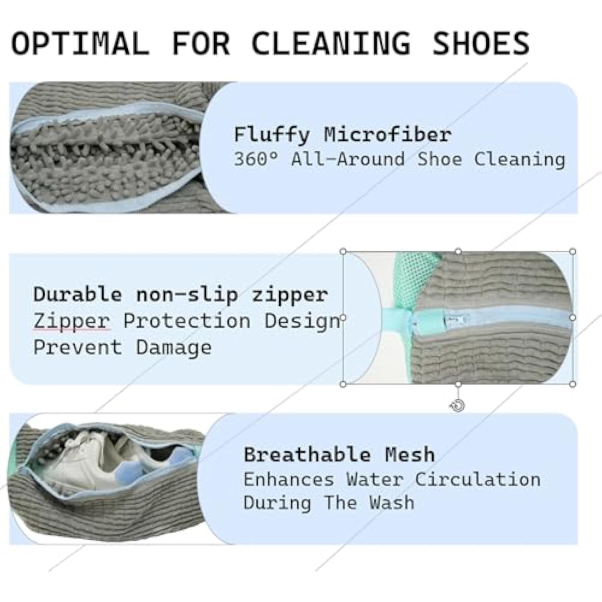 2pc Reusable Shoe Cleaning Bags for Sneakers