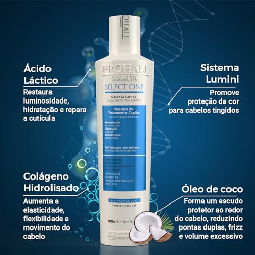 Prohall Select One Progressiva 300Ml Original - Progressiva Sem Formol Prohall Select One Progressiva 300Ml Original - Progressiva Sem Formol - Imagem 4
