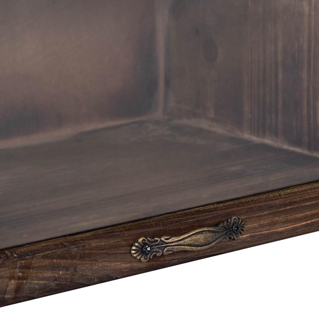 WANDERLUST DECO Vitrina de Madera con 1 Puerta y 1 balda 40x25x35h cm