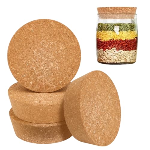 OLYCRAFT 4pcs grands bouchon liège 8,5~10cm bouchon de bouteille liège bouchons de bocal de mise en conserve bouchons coniques en bois conique bois cuisine...