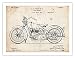 HARLEY DAVIDSON 1928 MOTORCYCLE POSTER US Patent Art Poster Print HD Vintage H-D Reproduction Gift, 18 by 24 inches