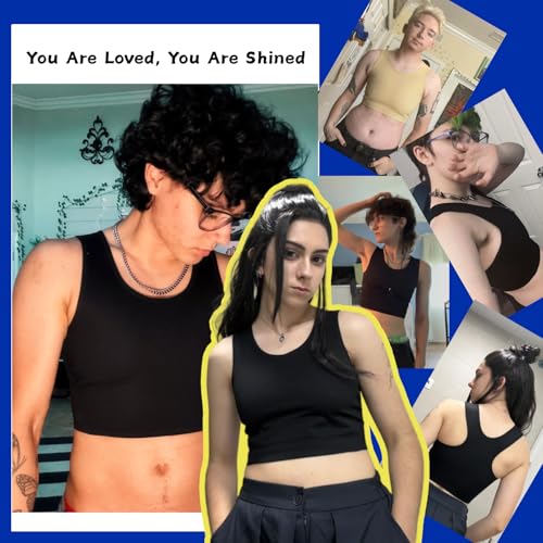 Image of Wonababi Chest Binder for Transgender - Seamless Ultra Flat Compression Bra for FTM, Large Breasts
