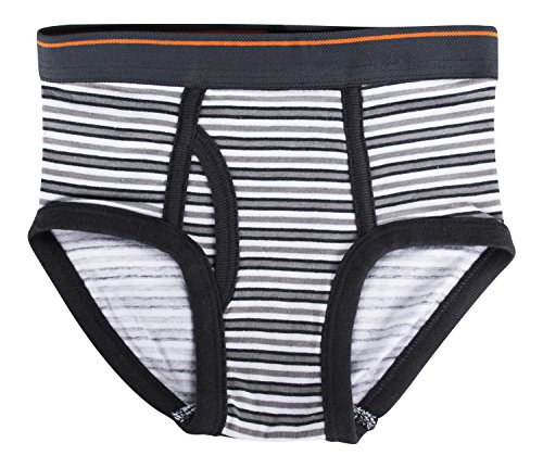 Trimfit Boys Cotton/Spandex Tagless Colorful Briefs 5-Pack Kids Underwear (Orange/Grey/Blue/Red, 4-6)3