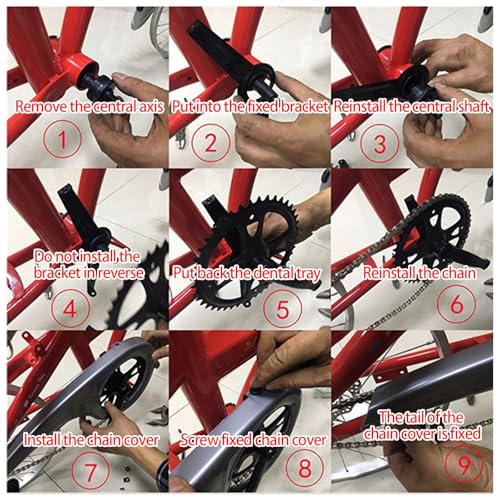 Cubierta de cadena regulable a prueba de golpes para engranajes de ciclismo 6