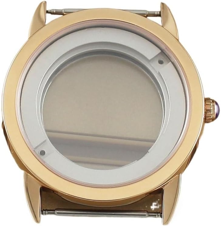 42mm Silver Polished Watch Case with Sapphire Crystal Glass - Waterproof for ETA 2824 & PT5000 Movements, 34.5mm Dial Compatibility