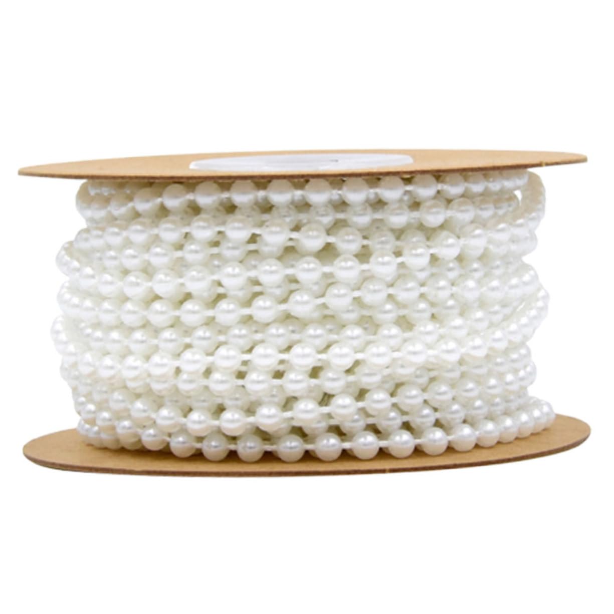 Guirlande de perles rondes en plastique blanc VILLCASE pour bracelets de mariage